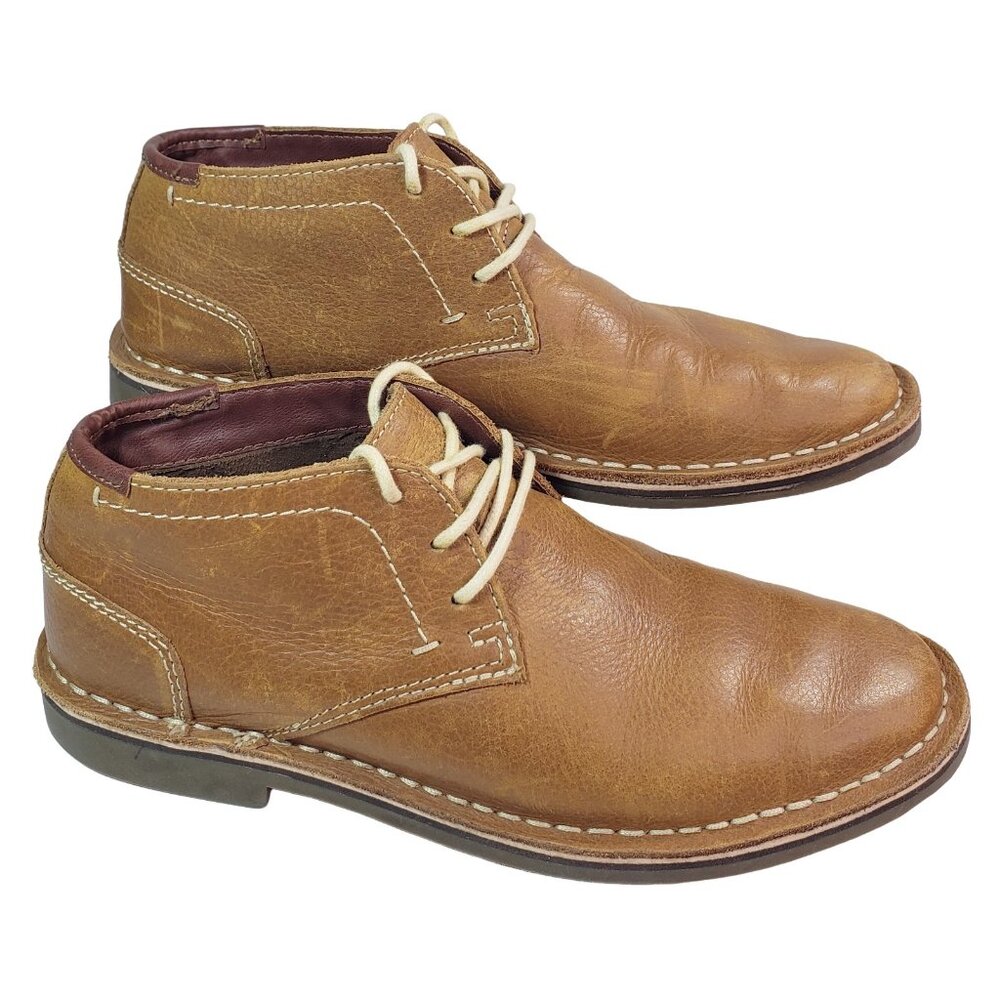 G.H. Bass Coleman men's leather chukka ankle boots, size 7M, like new condition